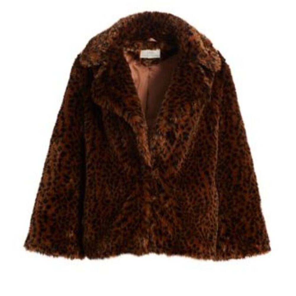 Joie Kisha Leopard Print Faux-Fur Jacket – Size XS - Picture 1 of 11